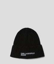 LOGO RIBBED BEANIE