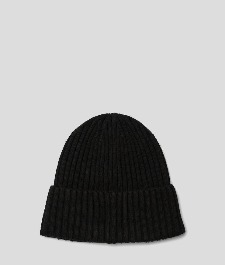 LOGO RIBBED BEANIE