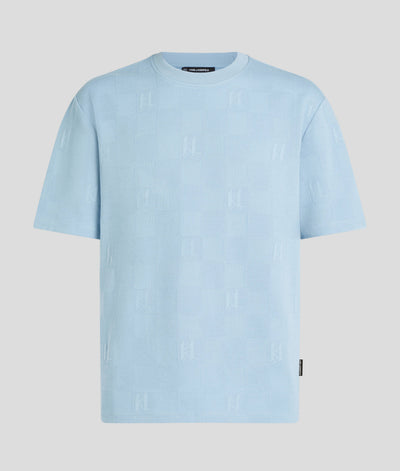 KL MONOGRAM CHECKED T-SHIRT