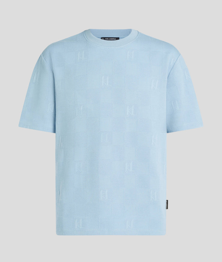 KL MONOGRAM CHECKED T-SHIRT