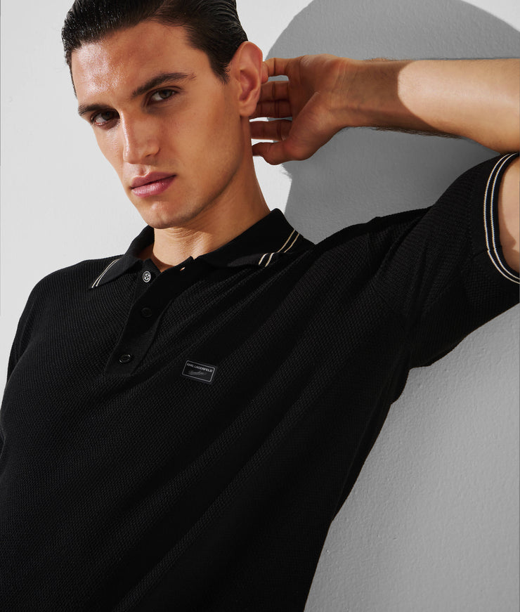 KL X BORSALINO KNIT POLO SHIRT