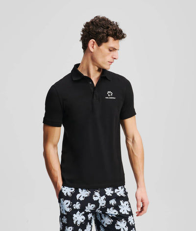 FLOWER PRINT POLO SHIRT